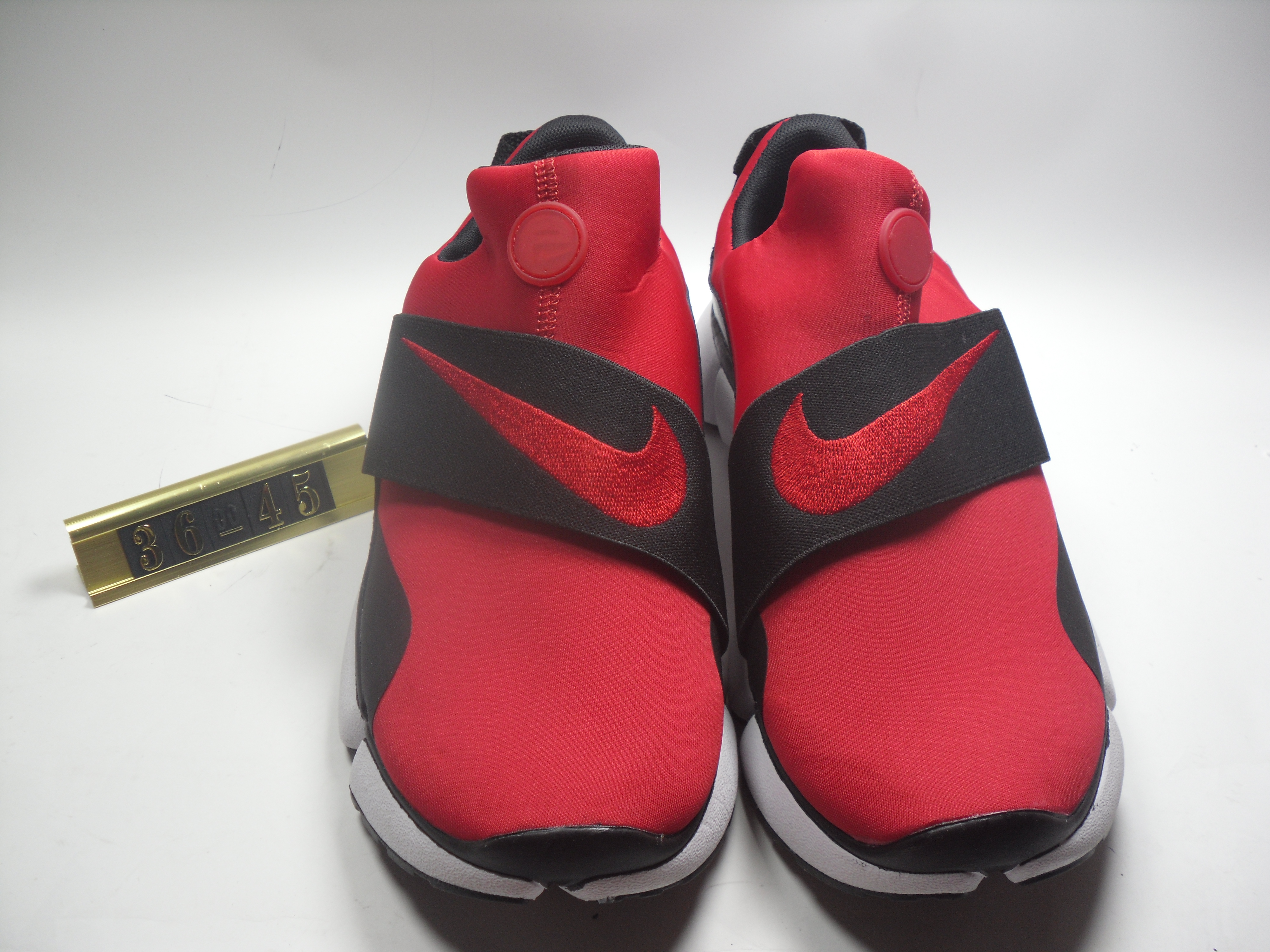 Women Nike Air Huarache 5 Red Black Strap Shoes